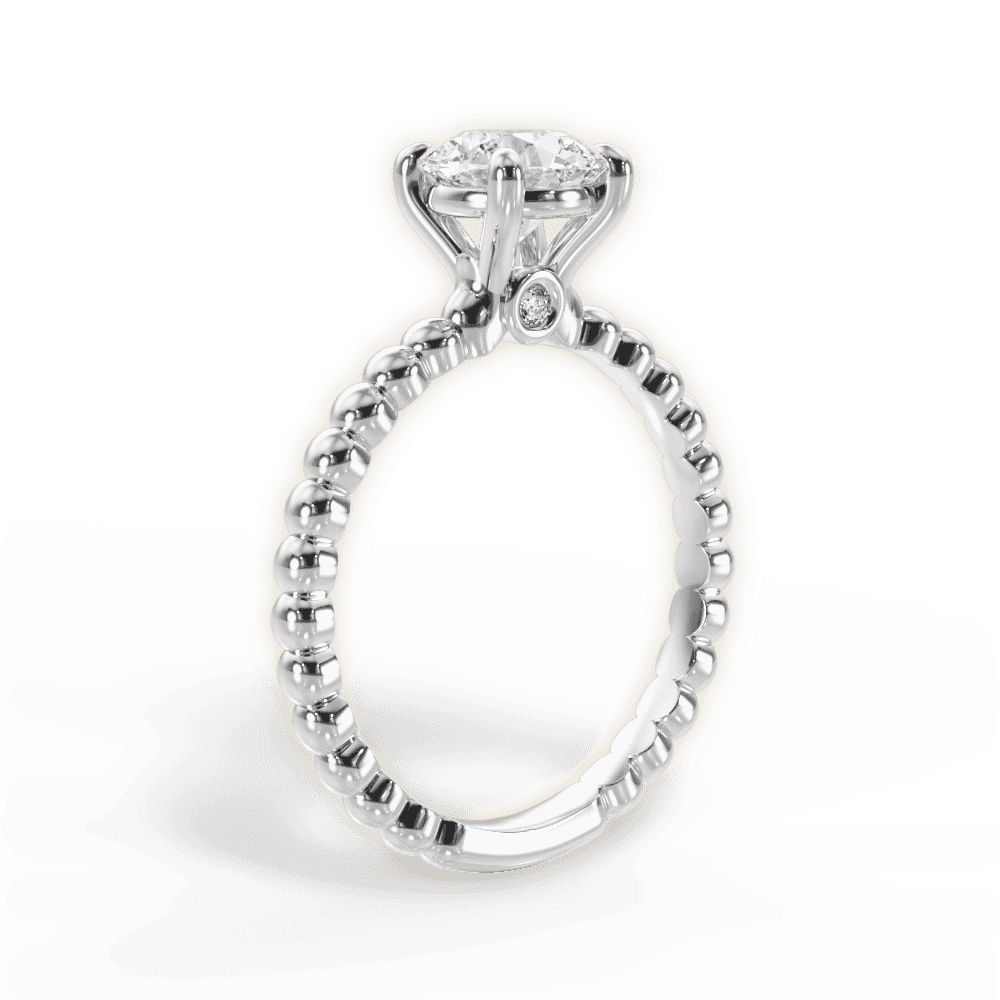14kt White Gold/18kt White Gold/Platinum/round/front