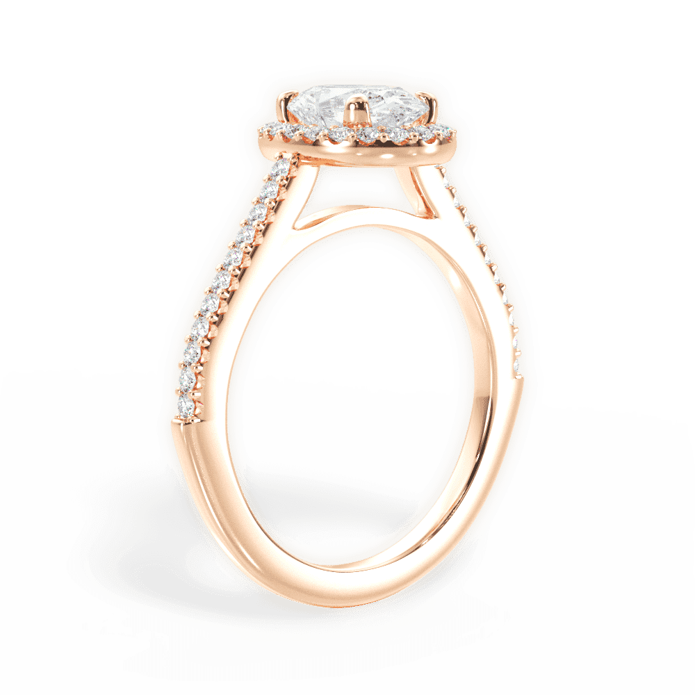 14kt Rose Gold/18kt Rose Gold/oval/front