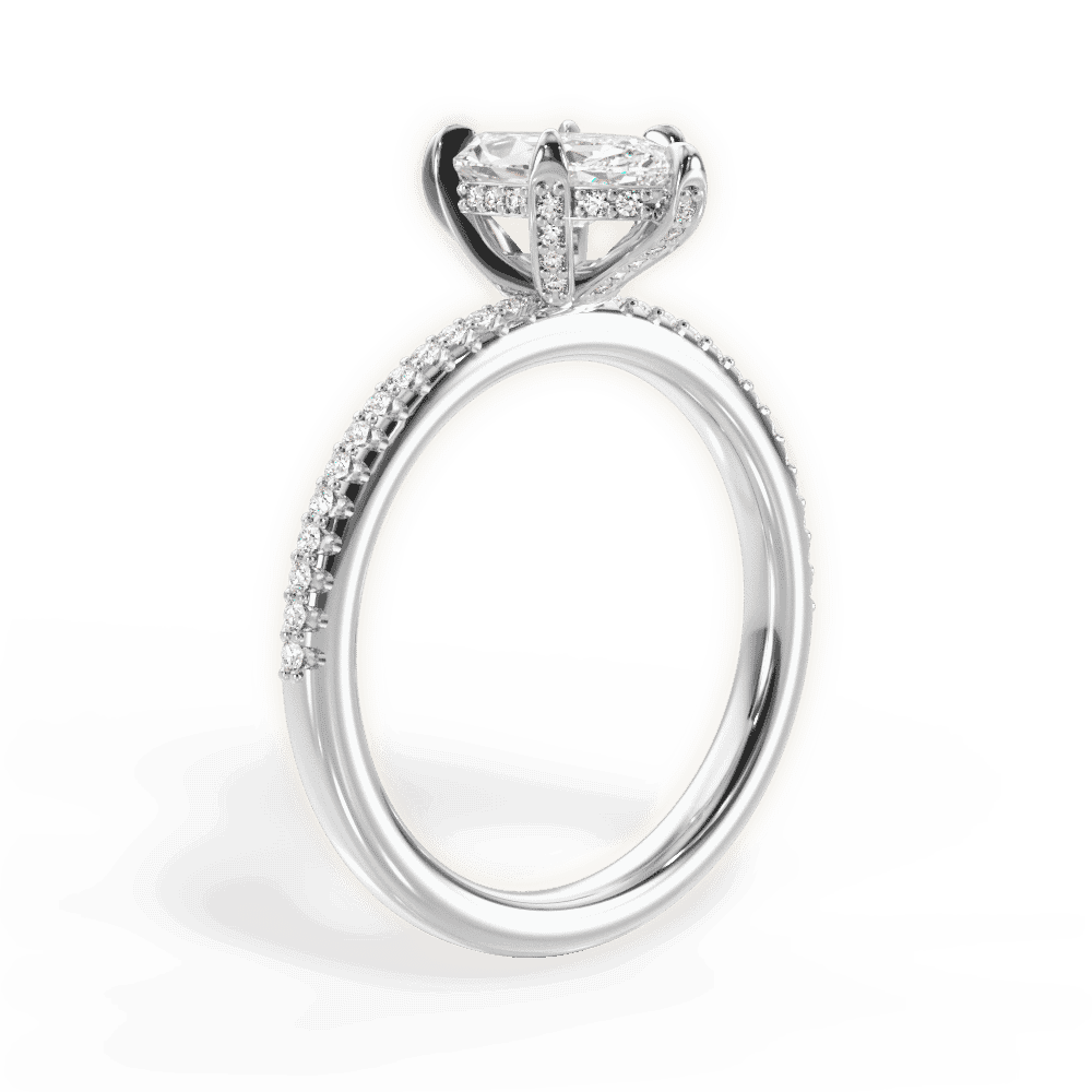 14kt White Gold/18kt White Gold/Platinum/marquise/front