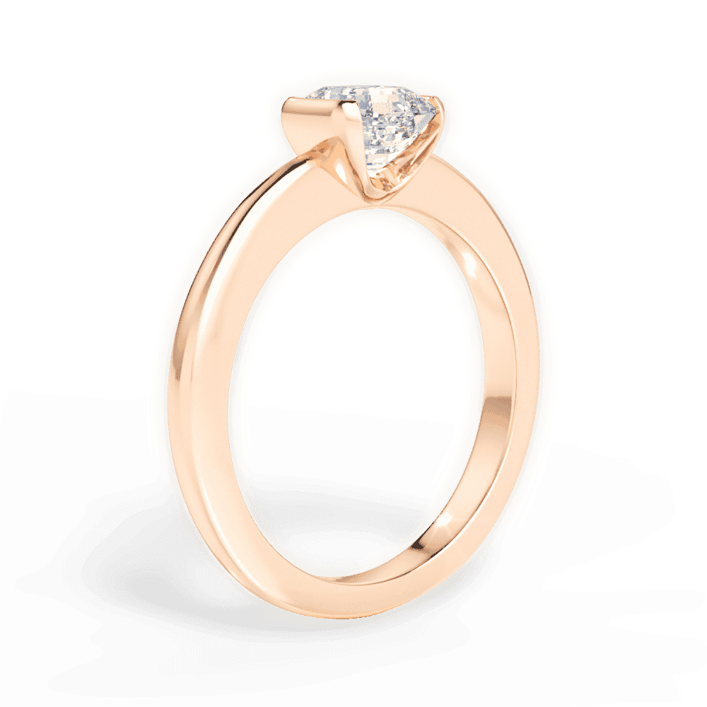 14kt Rose Gold/18kt Rose Gold/asscher/front