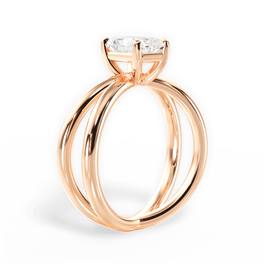 14kt Rose Gold/18kt Rose Gold/radiant/front