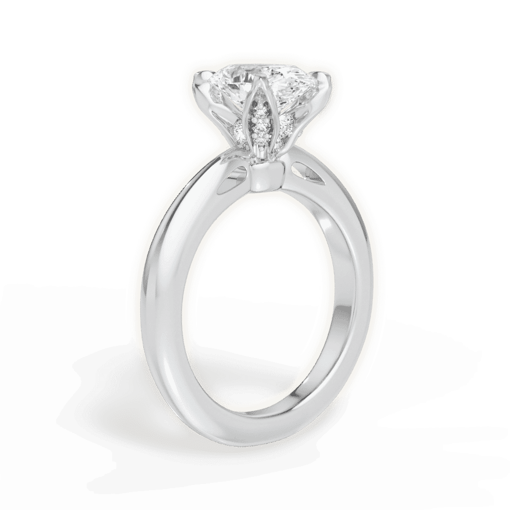14kt White Gold/18kt White Gold/Platinum/oval/front
