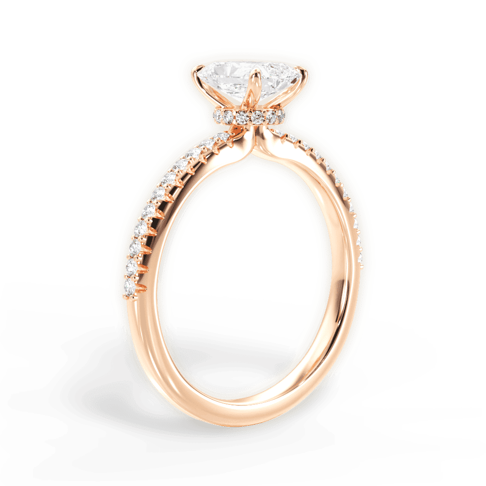 14kt Rose Gold/18kt Rose Gold/radiant/front