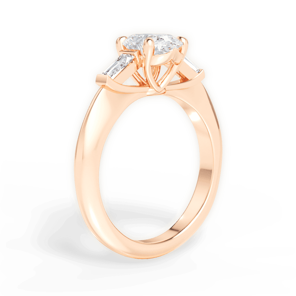 14kt Rose Gold/18kt Rose Gold/oval/front