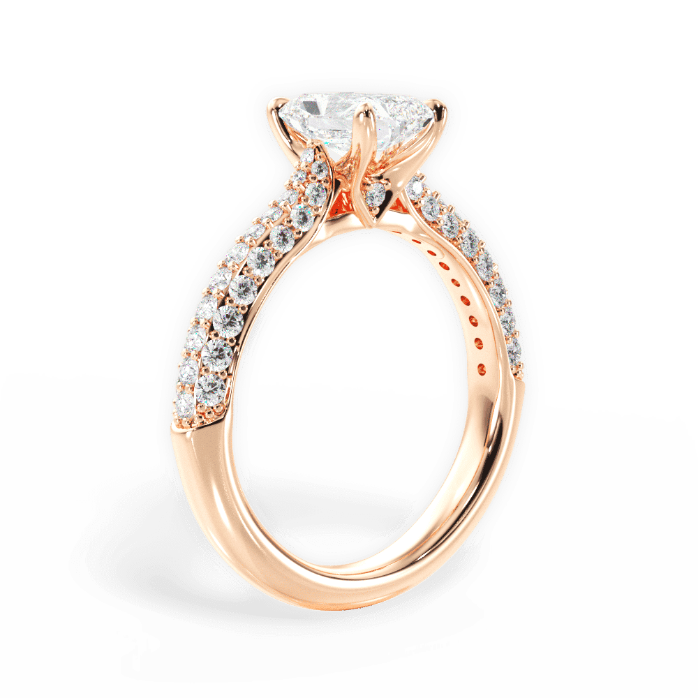 14kt Rose Gold/18kt Rose Gold/radiant/front