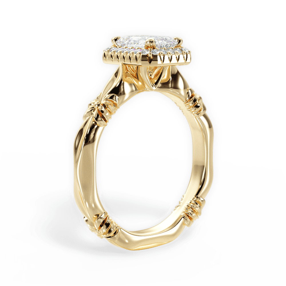 14kt Yellow Gold/18kt Yellow Gold/emerald/front