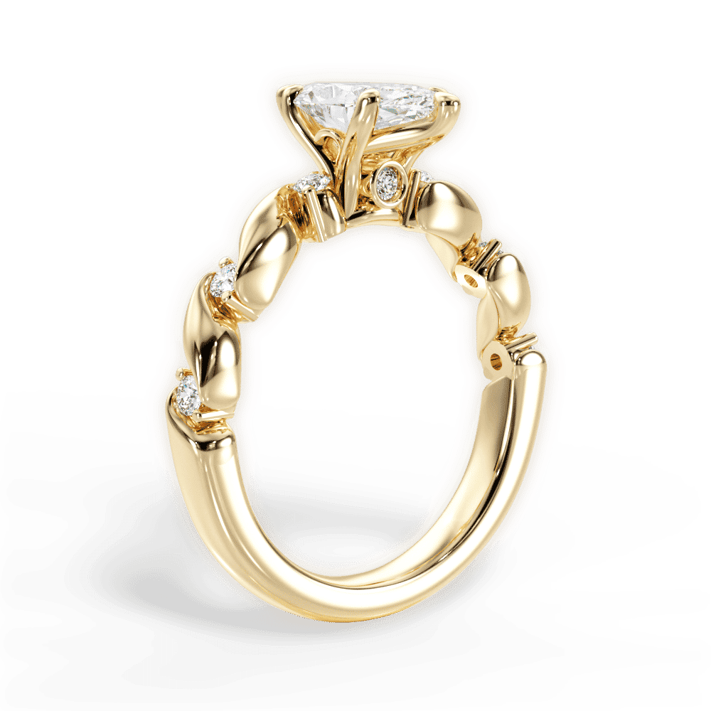 14kt Yellow Gold/18kt Yellow Gold/marquise/front