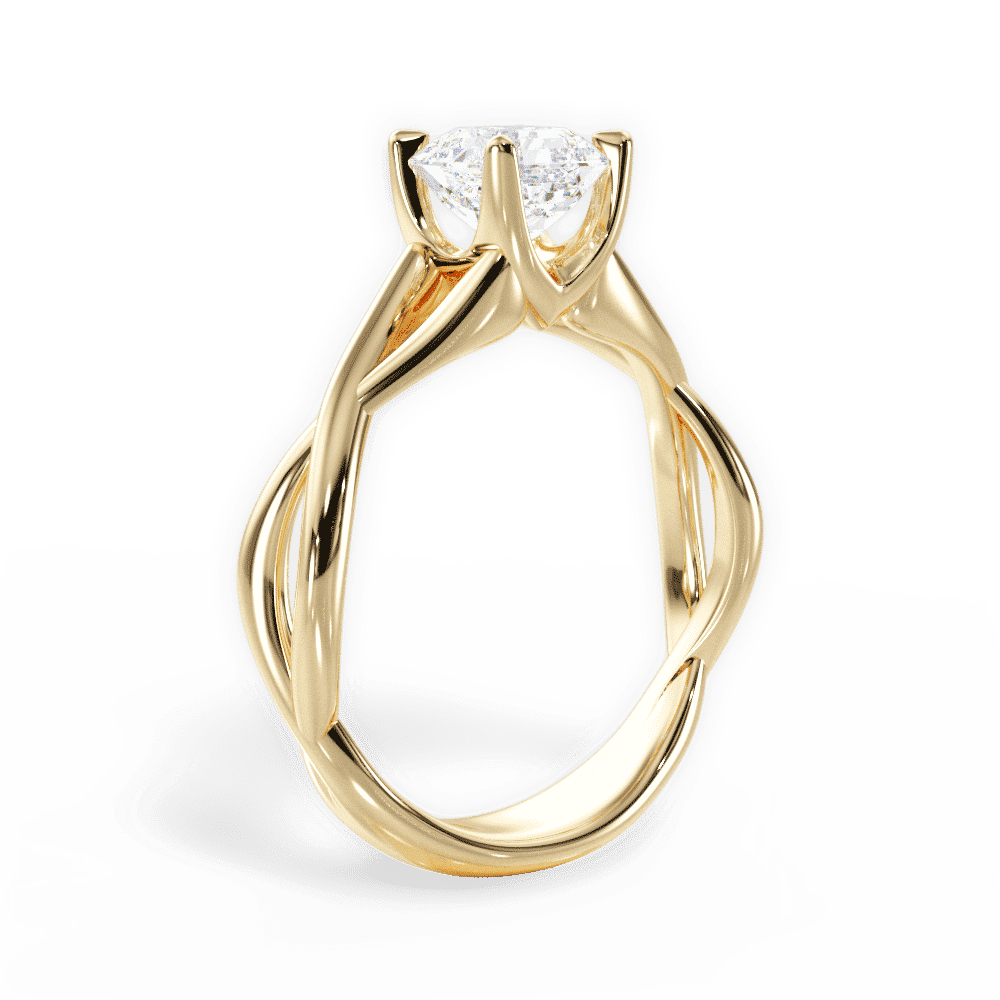 14kt Yellow Gold/18kt Yellow Gold/asscher/front