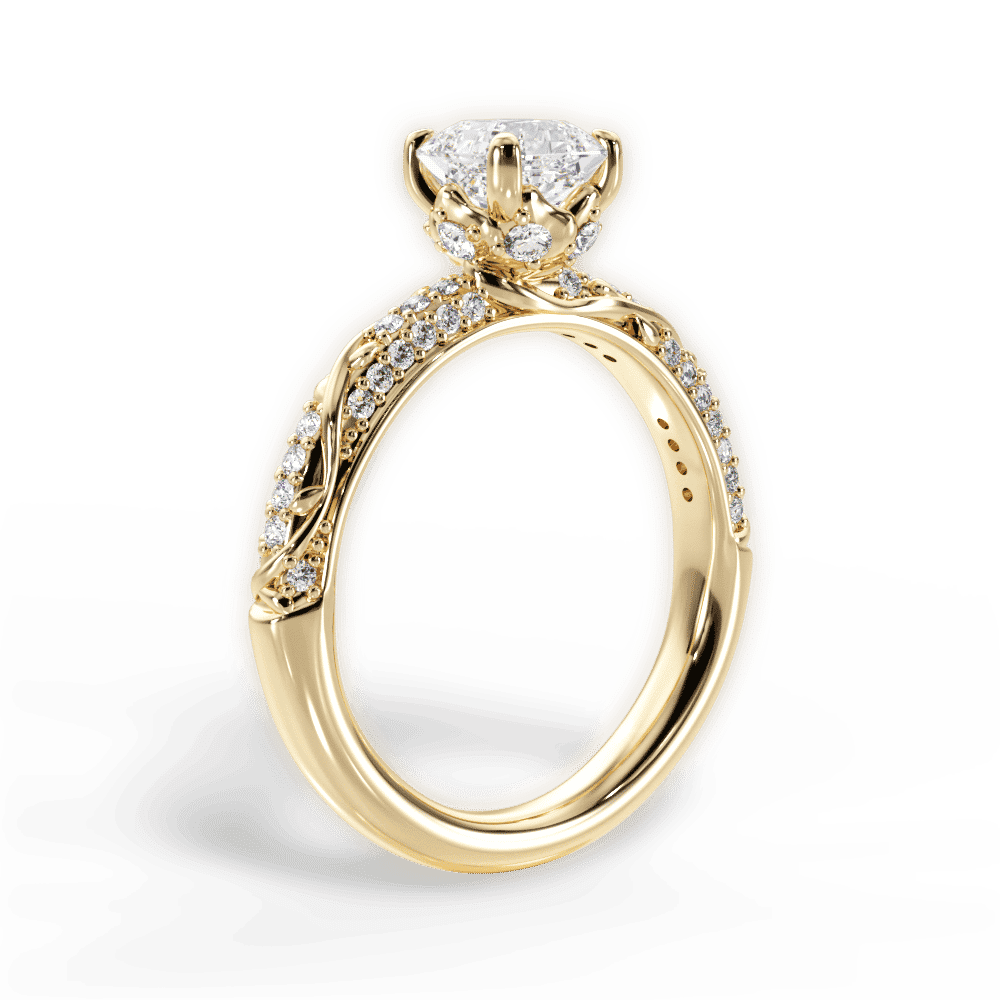 14kt Yellow Gold/18kt Yellow Gold/asscher/front