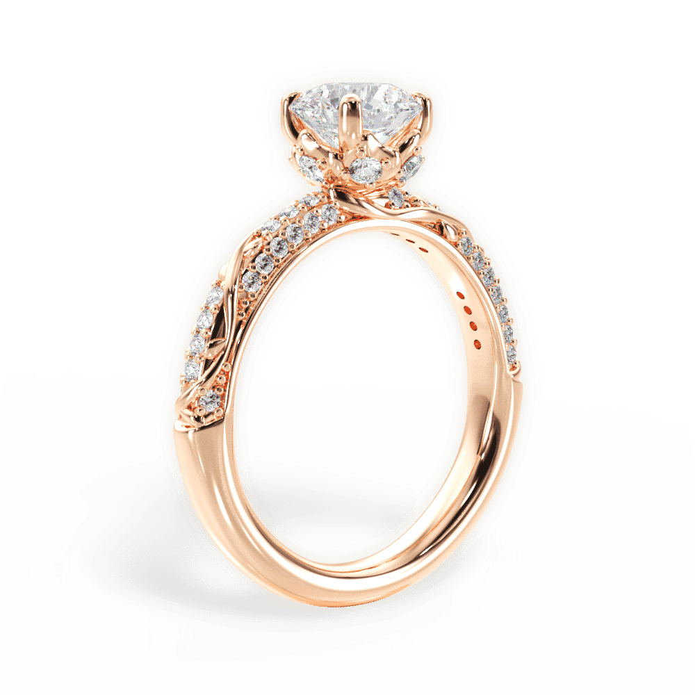 14kt Rose Gold/18kt Rose Gold/round/front