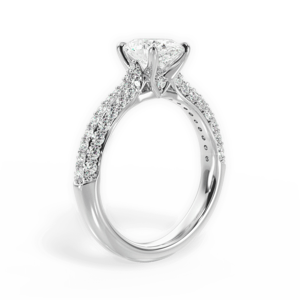 14kt White Gold/18kt White Gold/Platinum/oval/front