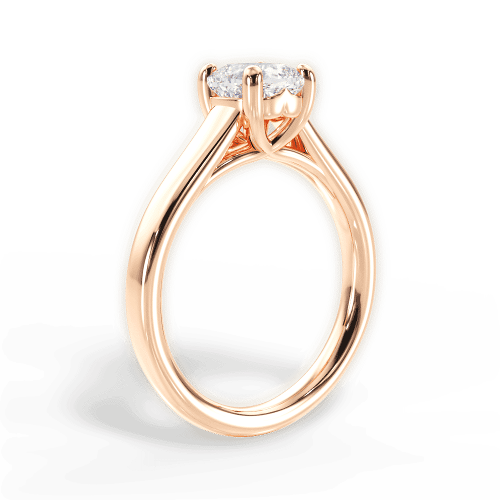 14kt Rose Gold/18kt Rose Gold/cushion/front