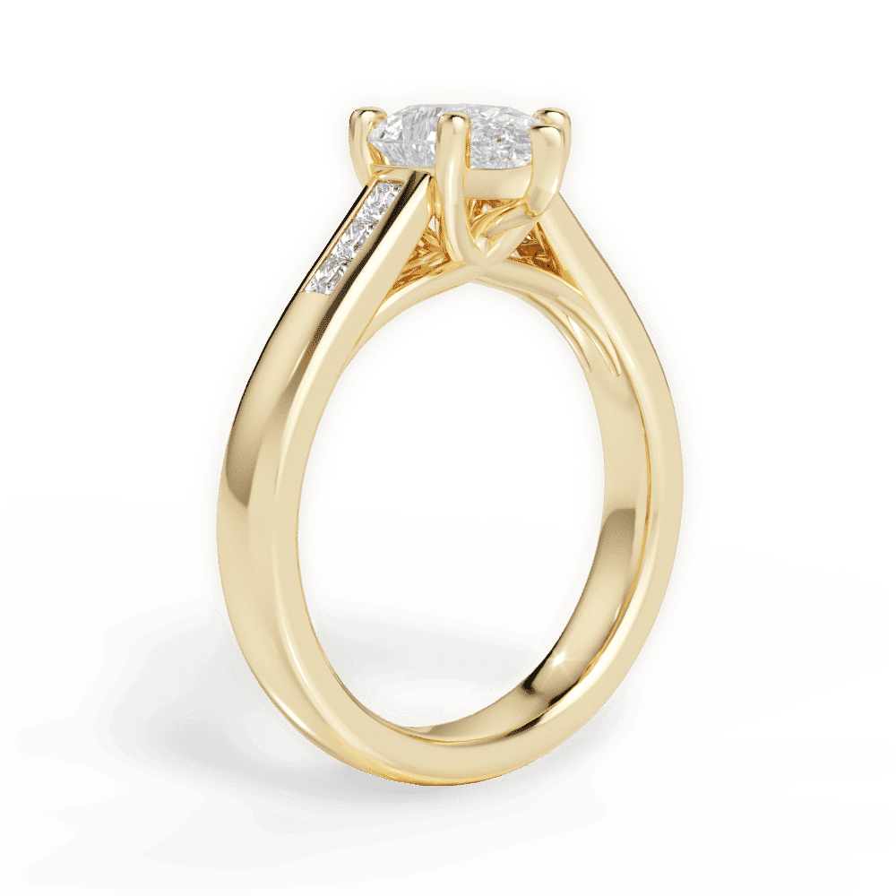 14kt Yellow Gold/18kt Yellow Gold/pear/front