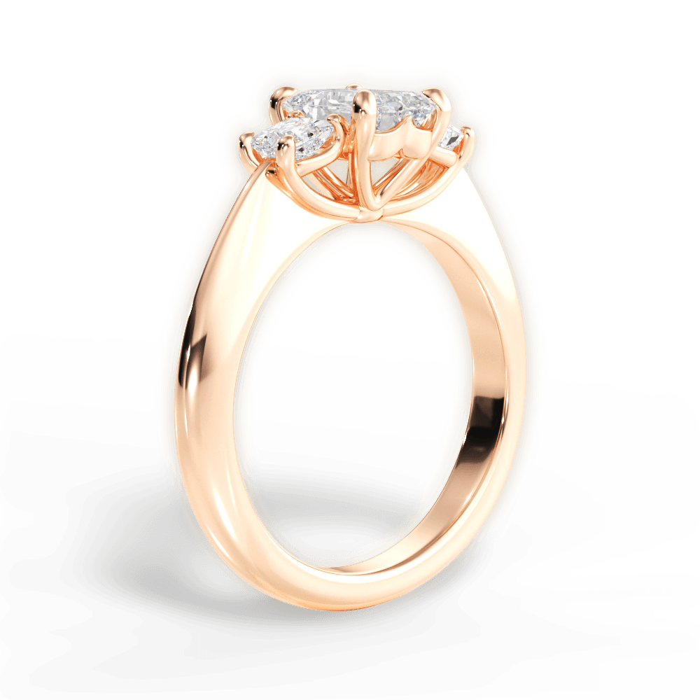 14kt Rose Gold/18kt Rose Gold/emerald/front