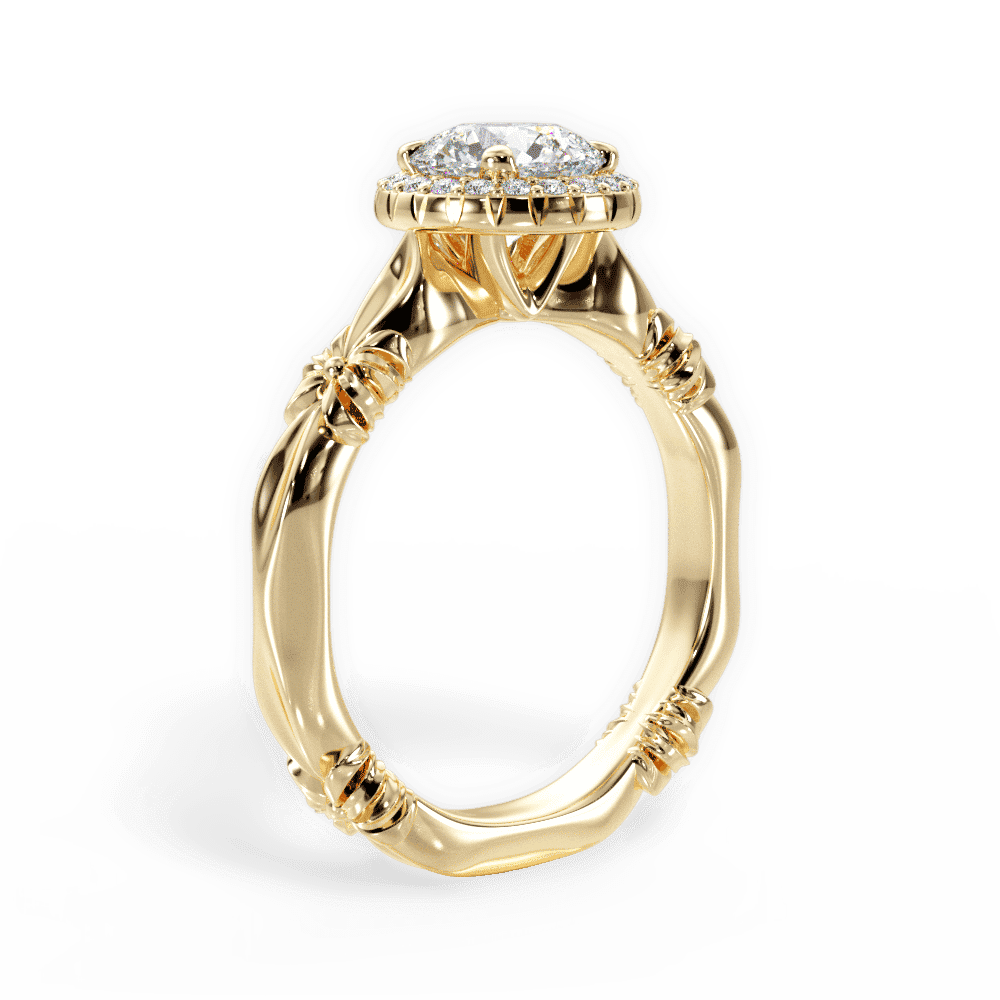 14kt Yellow Gold/18kt Yellow Gold/round/front