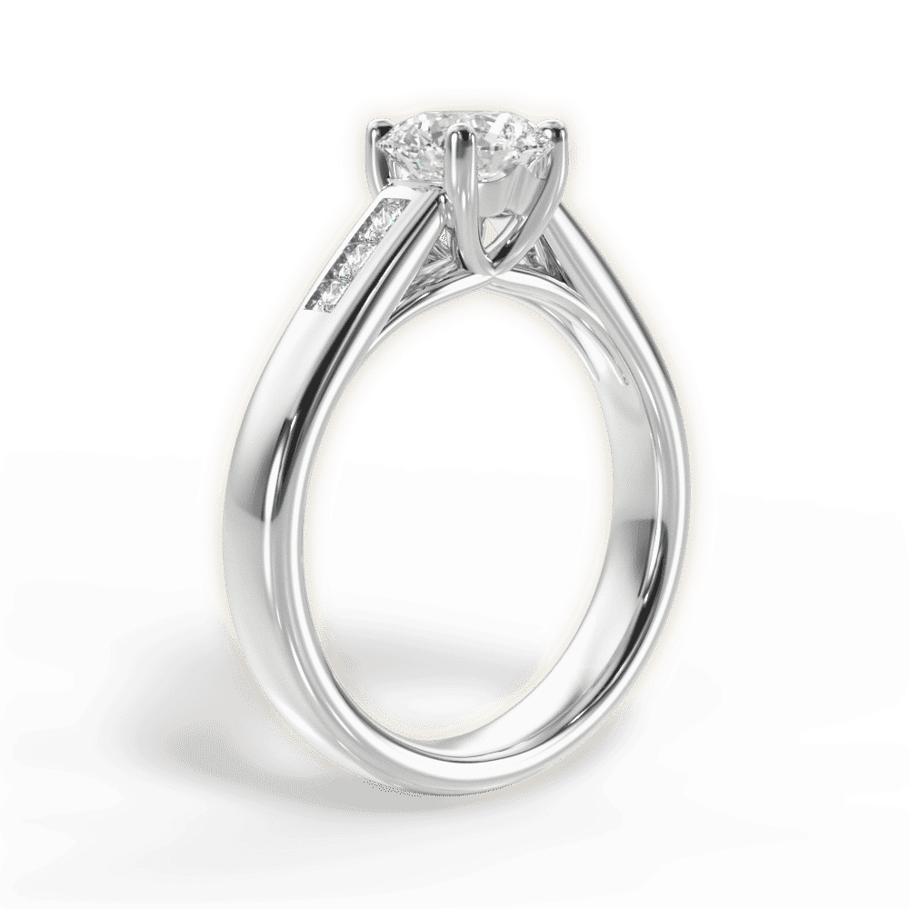 14kt White Gold/18kt White Gold/Platinum/round/front