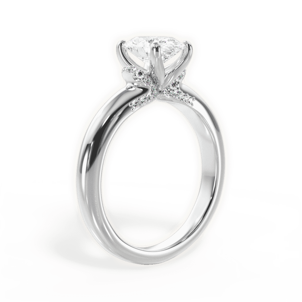14kt White Gold/18kt White Gold/Platinum/oval/front
