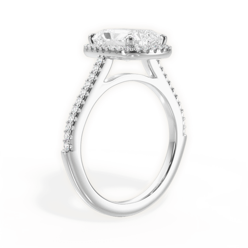 14kt White Gold/18kt White Gold/Platinum/radiant/front