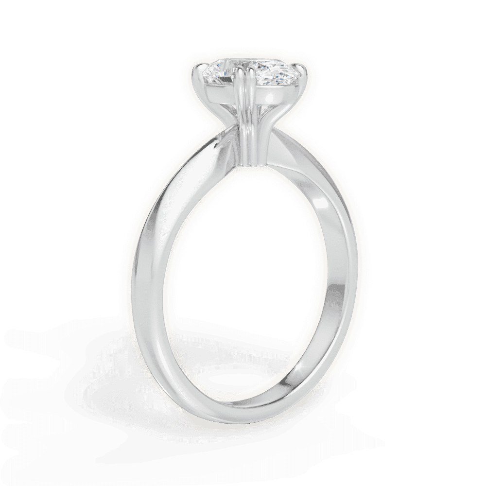 14kt White Gold/18kt White Gold/Platinum/oval/front