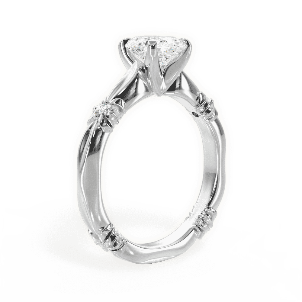 14kt White Gold/18kt White Gold/Platinum/oval/front