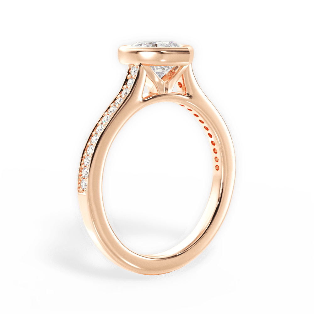 14kt Rose Gold/18kt Rose Gold/heart/front