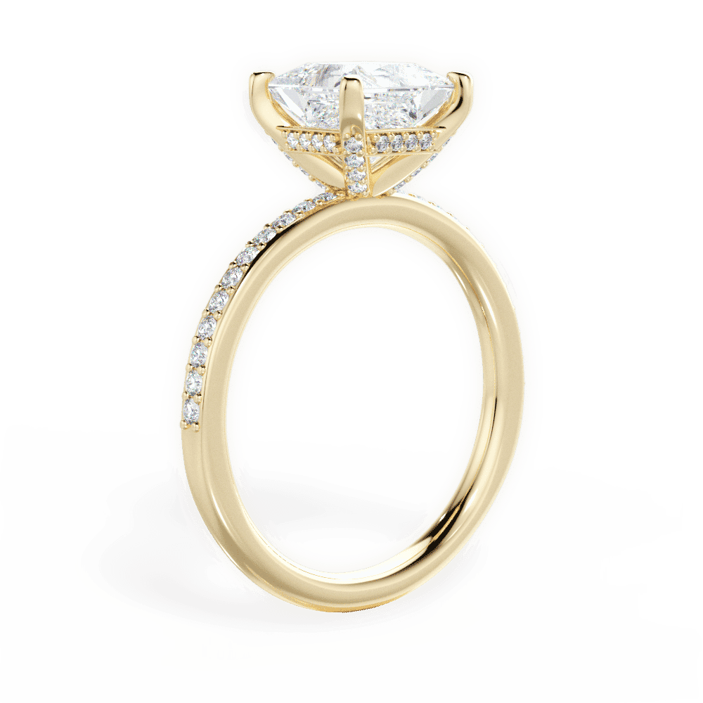 14kt Yellow Gold/18kt Yellow Gold/princess/front