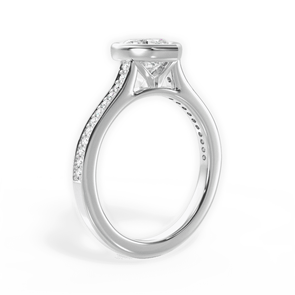 14kt White Gold/18kt White Gold/Platinum/heart/front