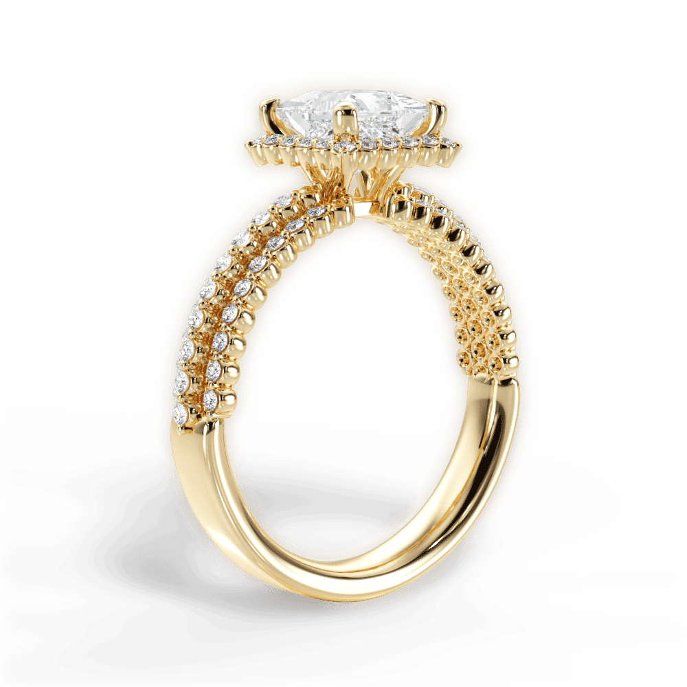 14kt Yellow Gold/18kt Yellow Gold/princess/front