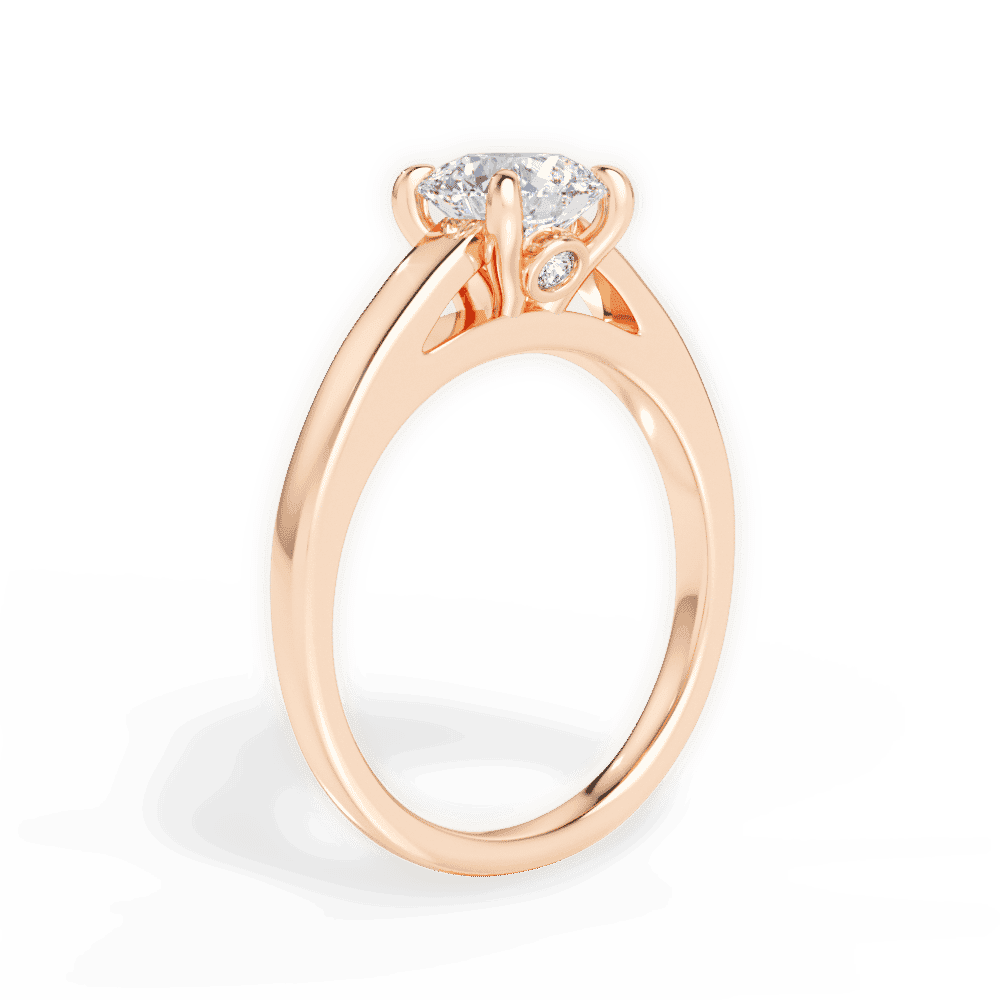 14kt Rose Gold/18kt Rose Gold/round/front