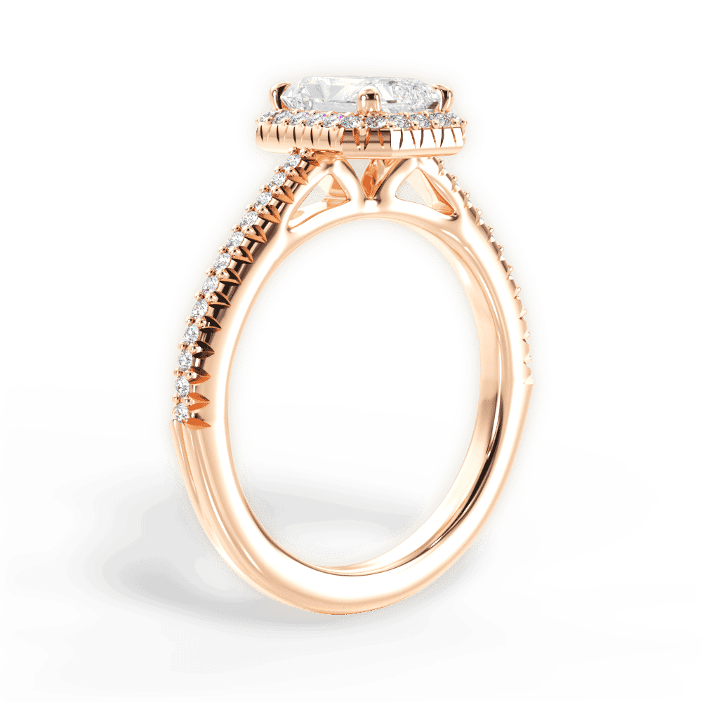 14kt Rose Gold/18kt Rose Gold/radiant/front