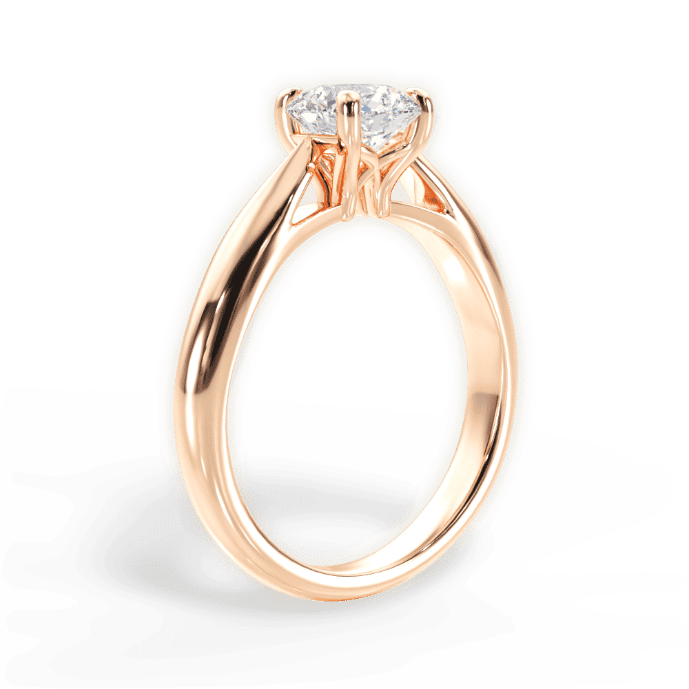 14kt Rose Gold/18kt Rose Gold/round/front