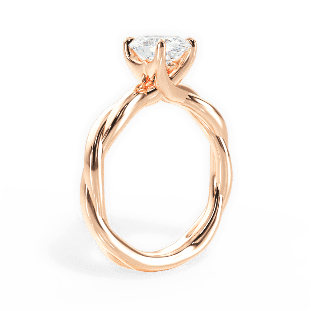 14kt Rose Gold/18kt Rose Gold/oval/front