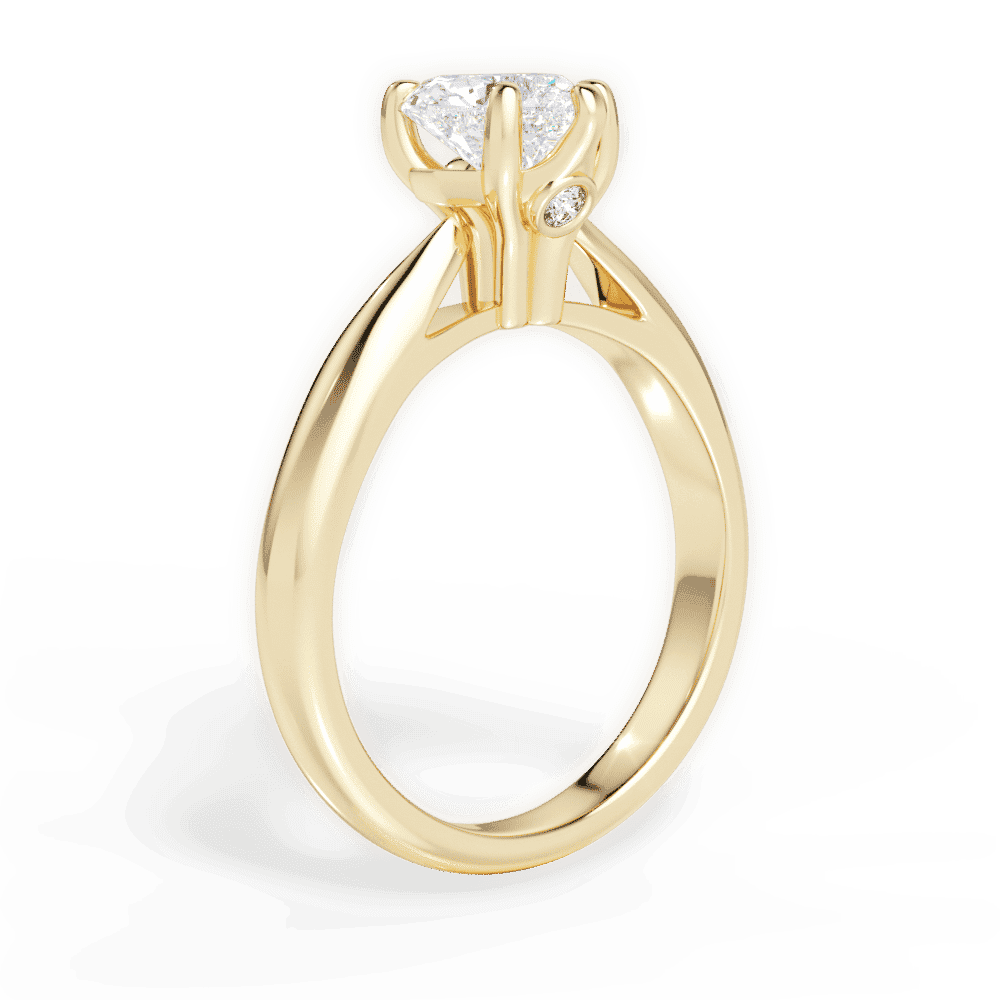 14kt Yellow Gold/18kt Yellow Gold/heart/front