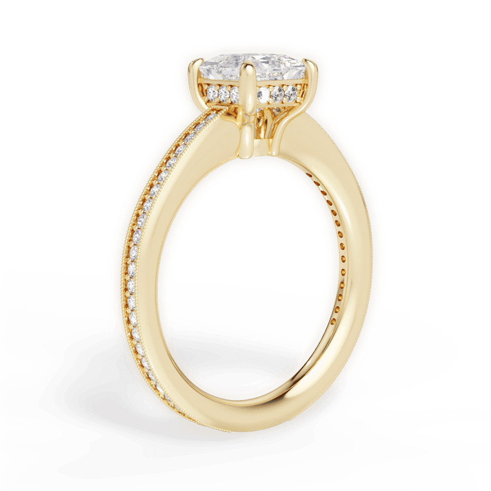 14kt Yellow Gold/18kt Yellow Gold/princess/front