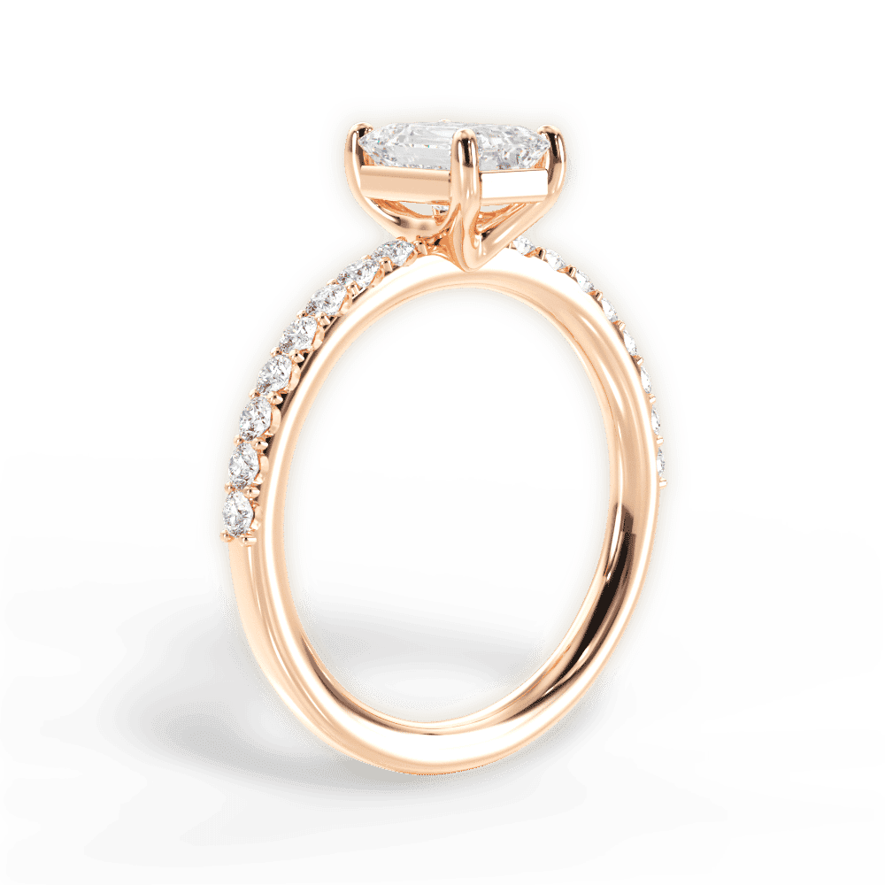 14kt Rose Gold/18kt Rose Gold/emerald/front