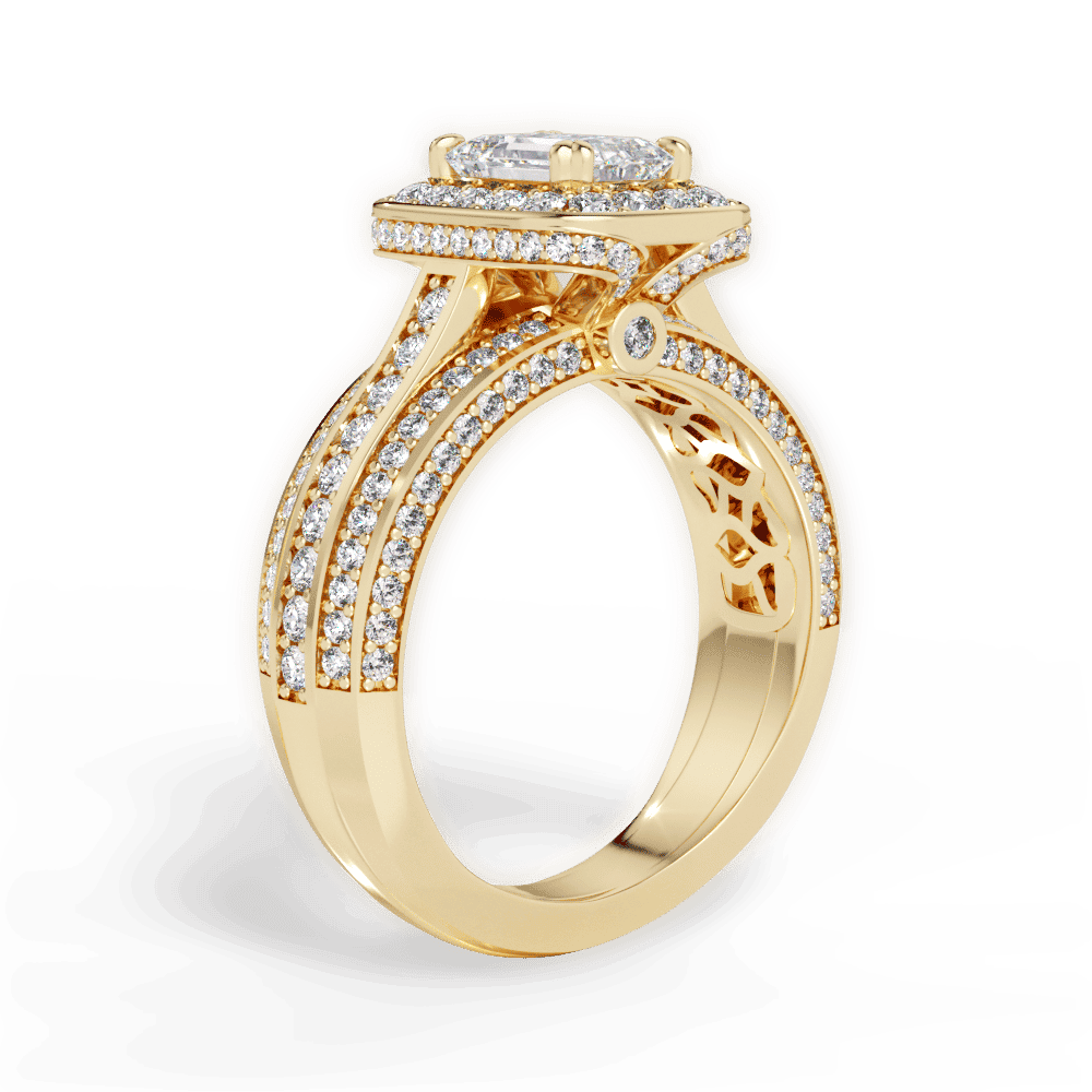 14kt Yellow Gold/18kt Yellow Gold/emerald/front