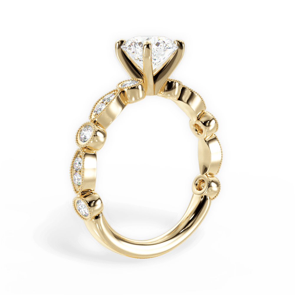 14kt Yellow Gold/18kt Yellow Gold/round/front