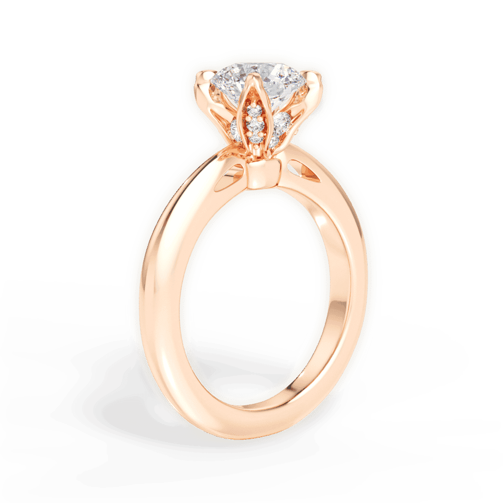 14kt Rose Gold/18kt Rose Gold/round/front