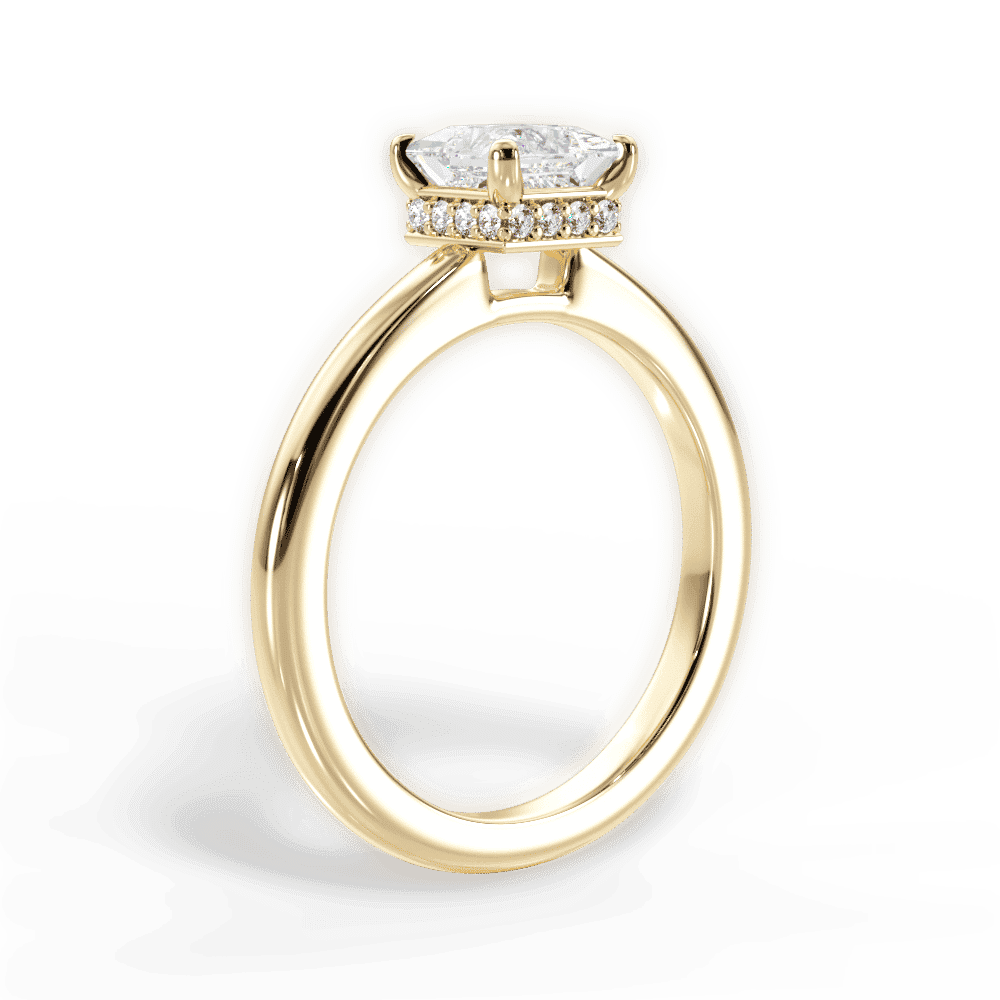 14kt Yellow Gold/18kt Yellow Gold/princess/front