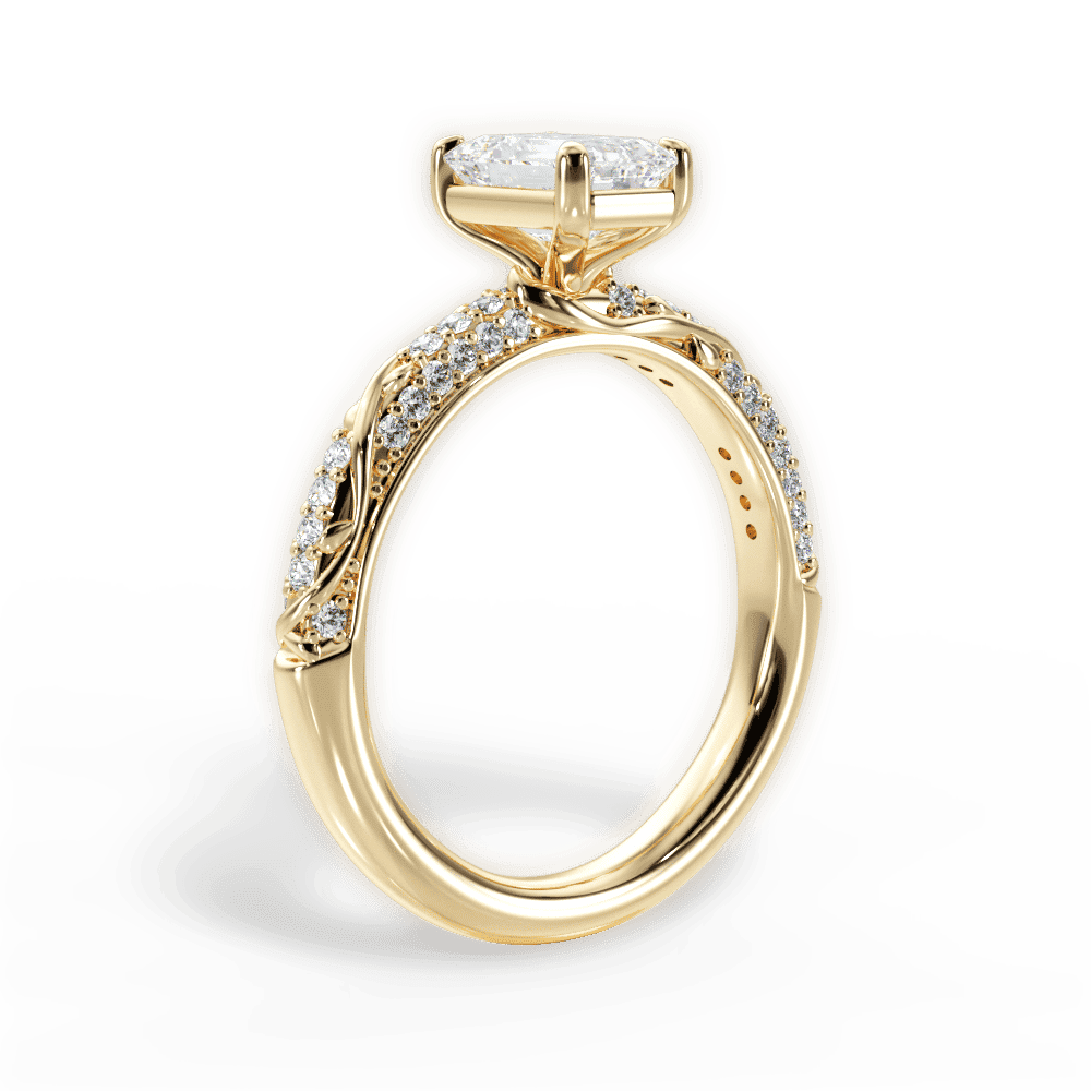 14kt Yellow Gold/18kt Yellow Gold/emerald/front