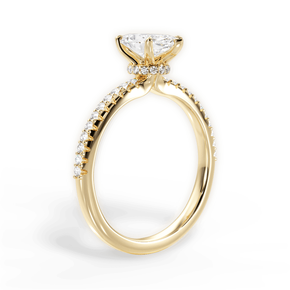 14kt Yellow Gold/18kt Yellow Gold/marquise/front