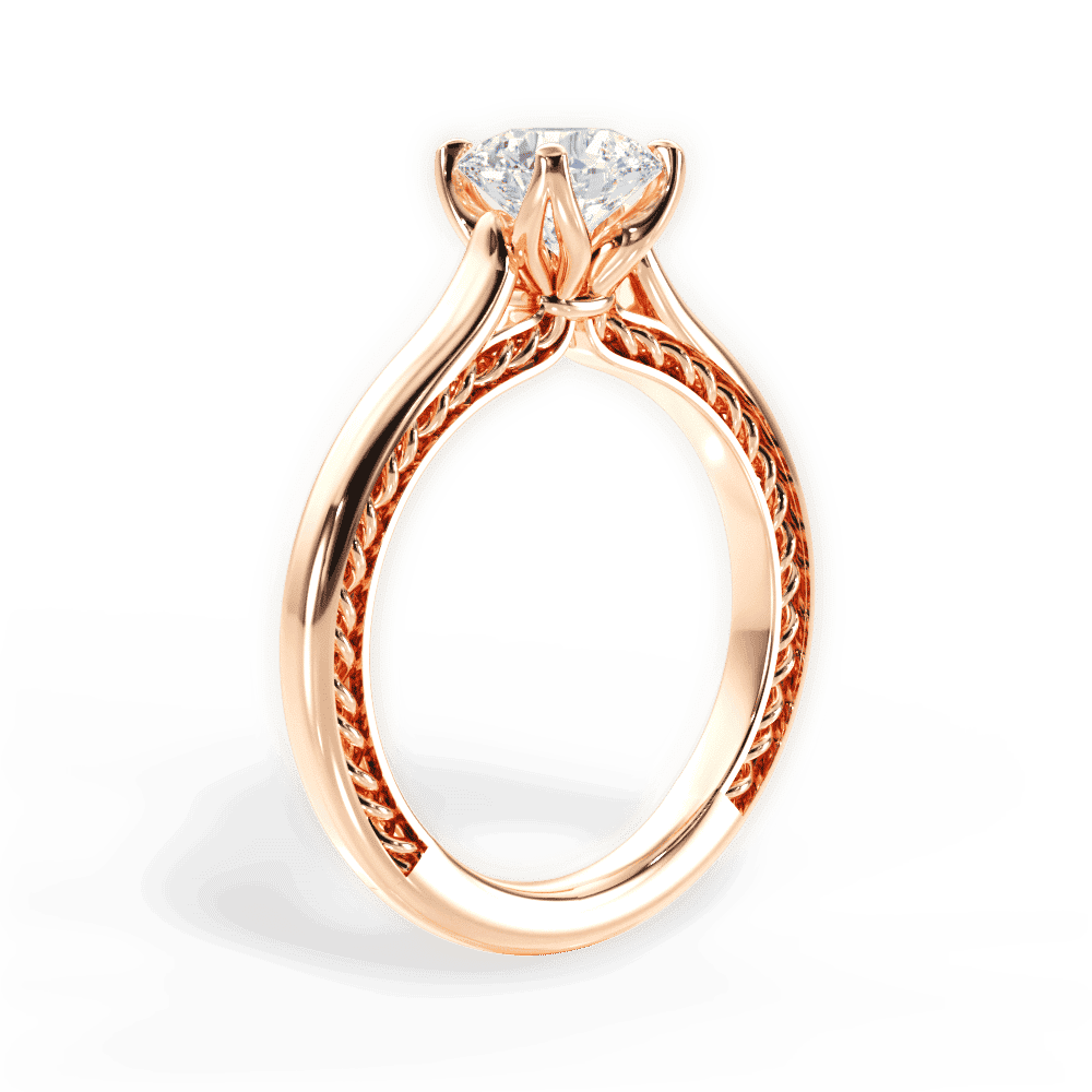14kt Rose Gold/18kt Rose Gold/round/front