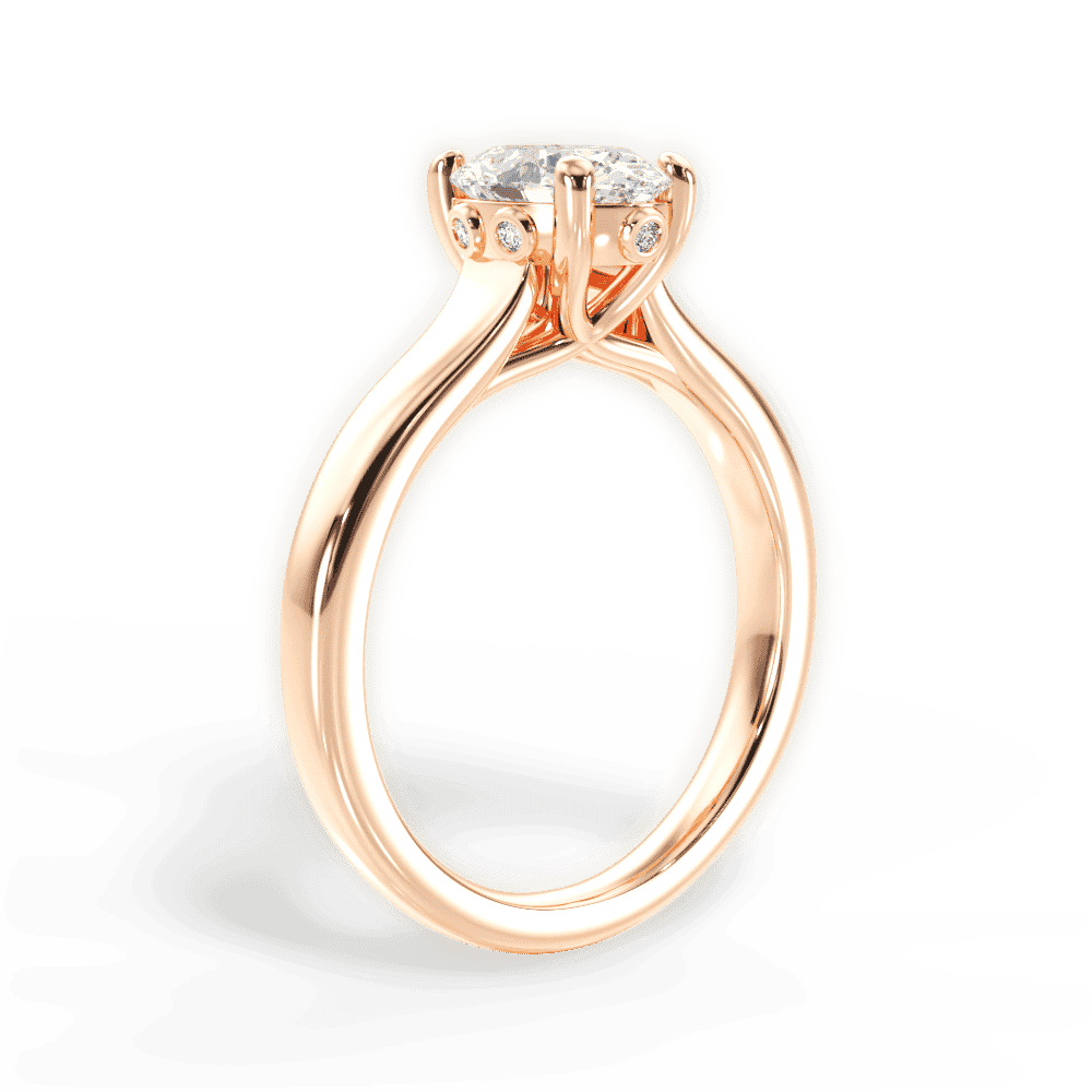 14kt Rose Gold/18kt Rose Gold/oval/front