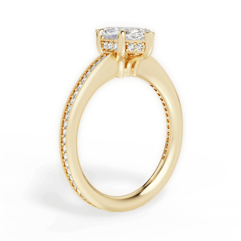 14kt Yellow Gold/18kt Yellow Gold/marquise/front