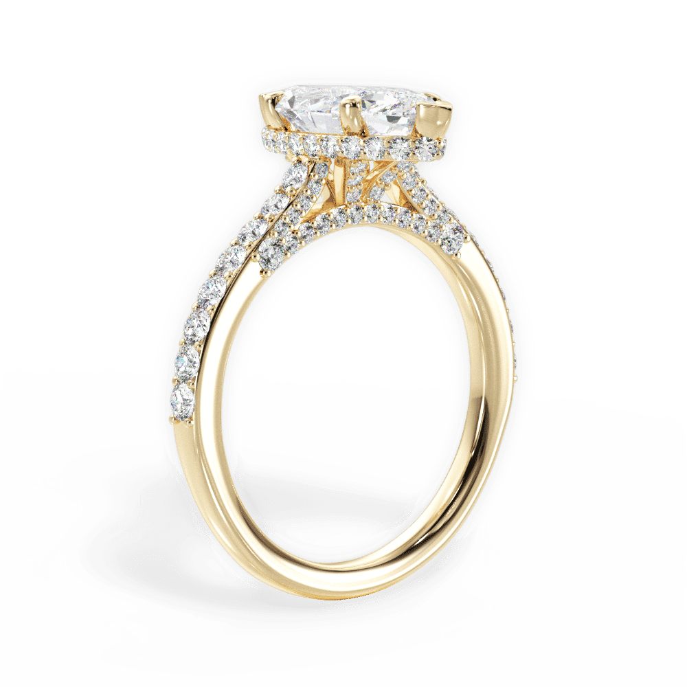 14kt Yellow Gold/18kt Yellow Gold/marquise/front