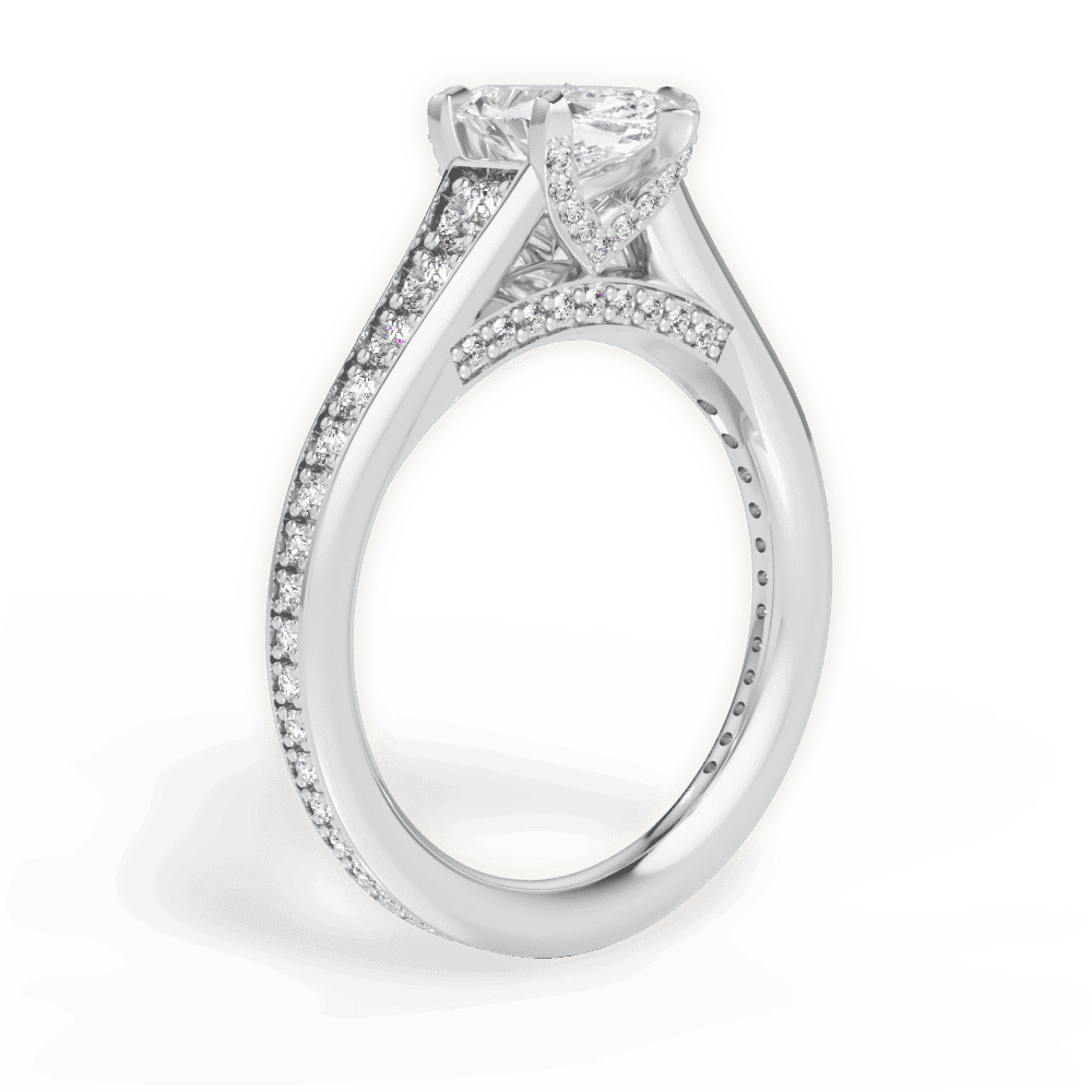 14kt White Gold/18kt White Gold/Platinum/marquise/front