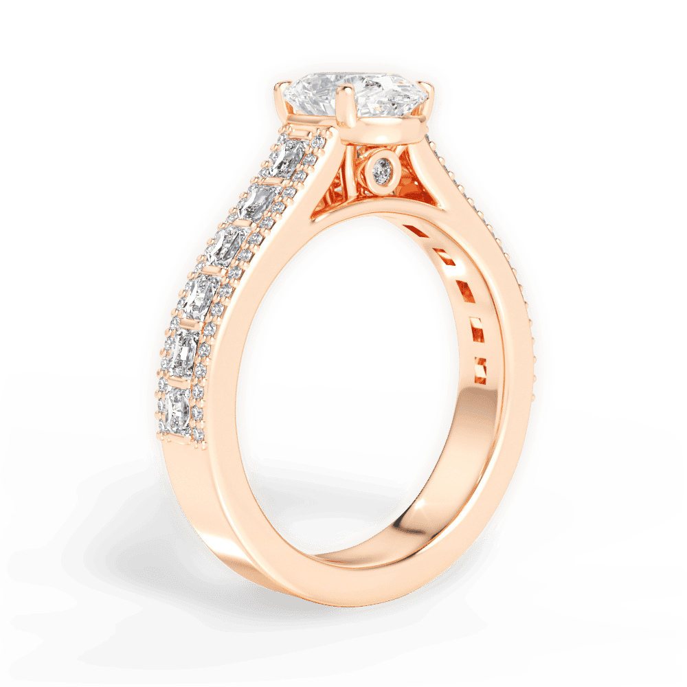 14kt Rose Gold/18kt Rose Gold/oval/front