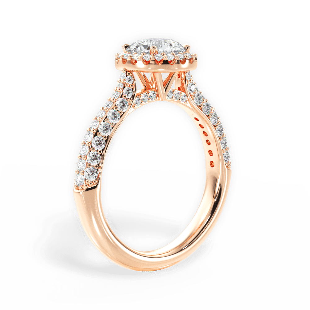 14kt Rose Gold/18kt Rose Gold/round/front