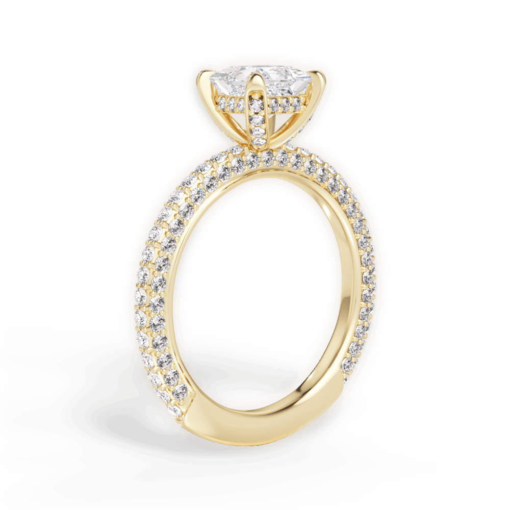 14kt Yellow Gold/18kt Yellow Gold/princess/front