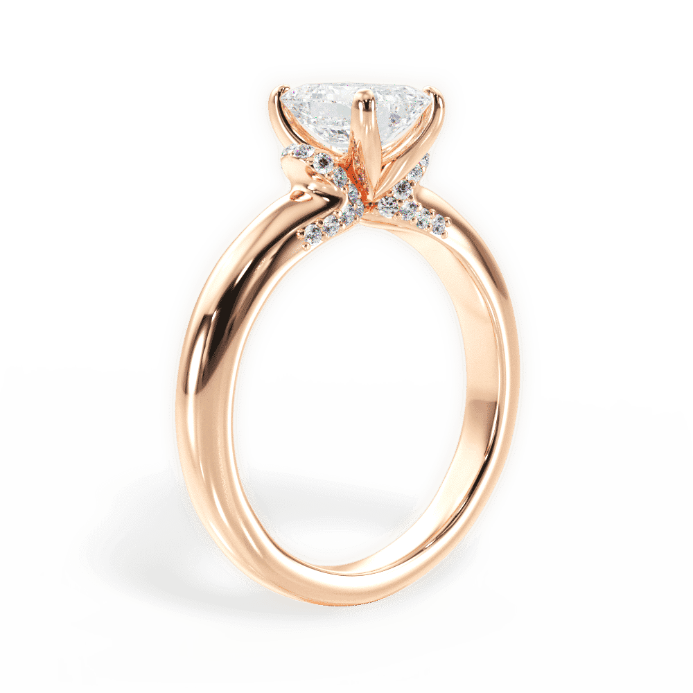 14kt Rose Gold/18kt Rose Gold/emerald/front